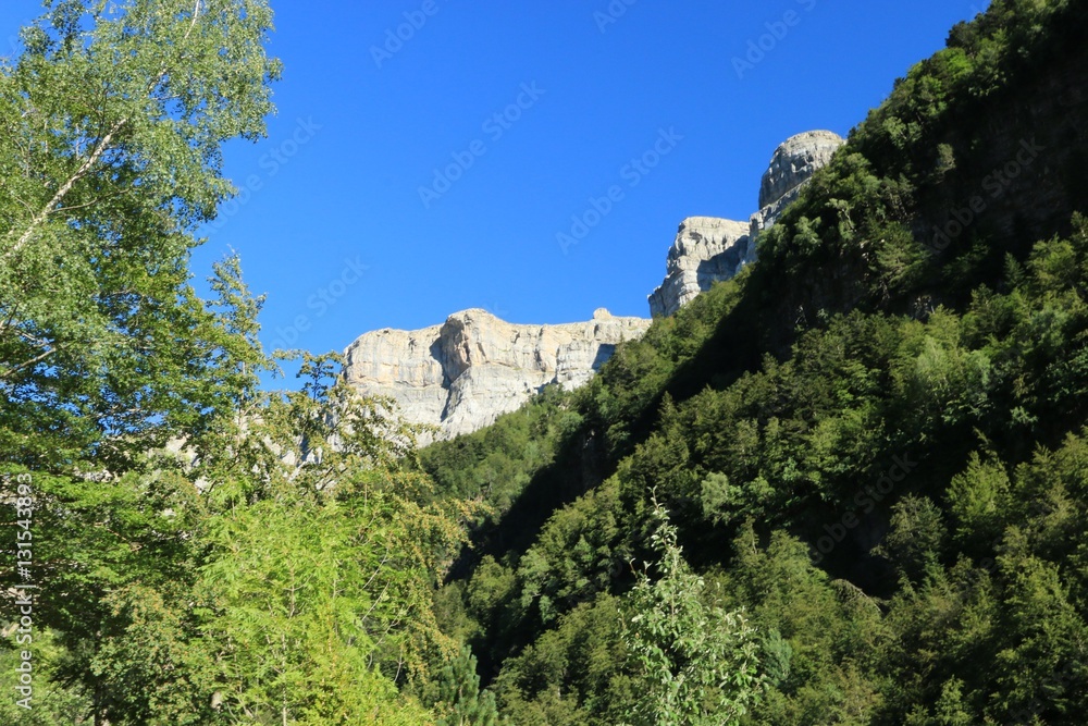 Mountains in the Pyrenees, Ordesa Valley National Park , Spain.


