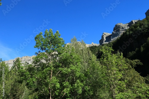 Mountains in the Pyrenees, Ordesa Valley National Park , Spain.