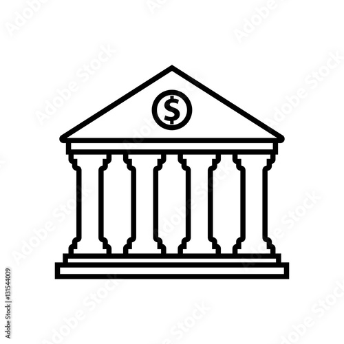 bank building vector icon