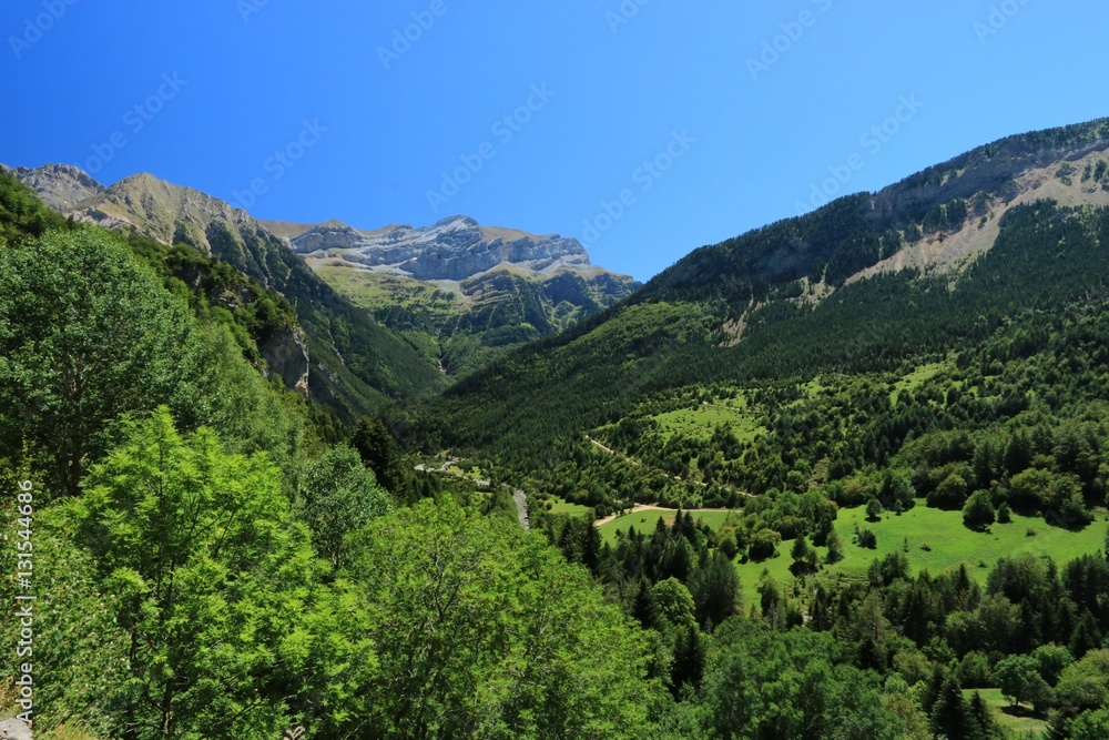 Mountains in the Pyrenees, Ordesa Valley National Park , Spain.
