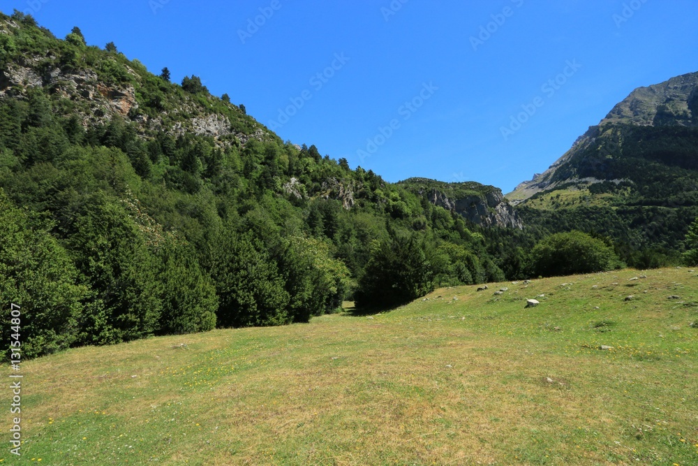 Mountains in the Pyrenees, Ordesa Valley National Park , Spain.
