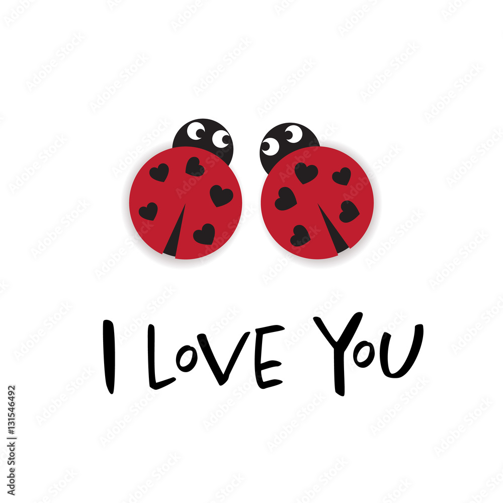 I love you card with two ladybugs I love you card with two ladybugs