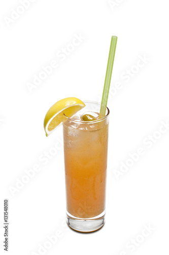 Cocktail on white background.