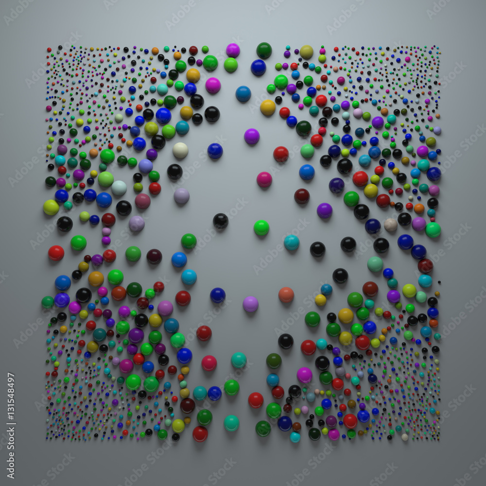 3d abstract background with randomly generated geometry. 3D rendered ...