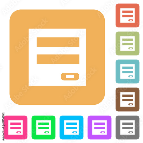 Login panel rounded square flat icons