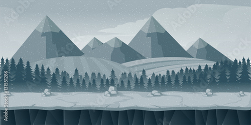 game background flat Style 2d  application. Vector Illustration for your    project