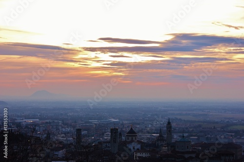 Vista dalla citt   alta di Bergamo  Italia