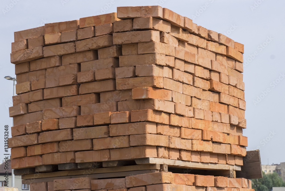 bricks on a pallet can be used for advertising bricks on a pallet can be used for advertising