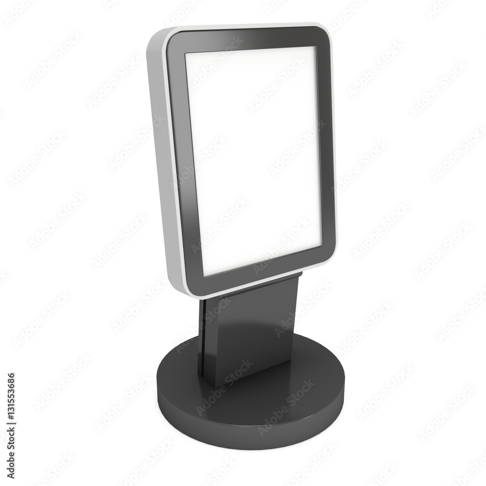 LCD Screen Stand. Blank Trade Show Booth. 3d render of lcd tv isolated on white background. High Resolution. Ad template for your expo design. LCD Screen Stand. Blank Trade Show Booth. 3d render of lcd tv isolated on white background. High Resolution. Ad template for your expo design.