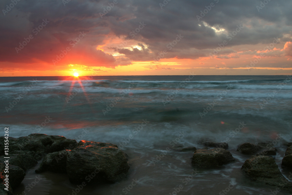 Obraz premium Long exposure sunset