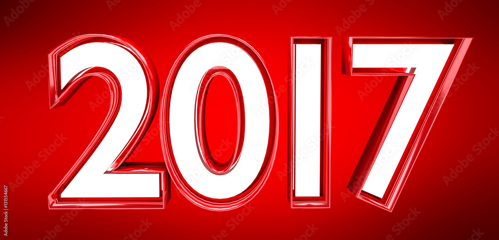 3D rendering 2017 new year eve illustration 3D rendering 2017 new year eve illustration
