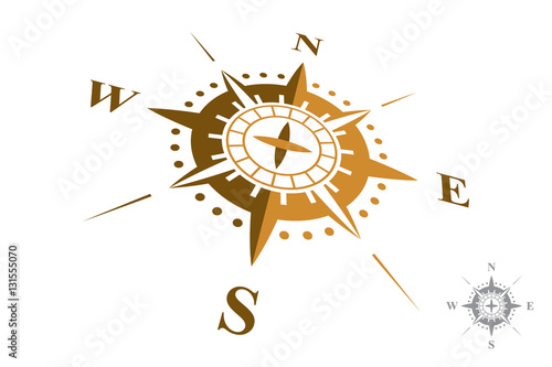 Compass Logo isolated on white background