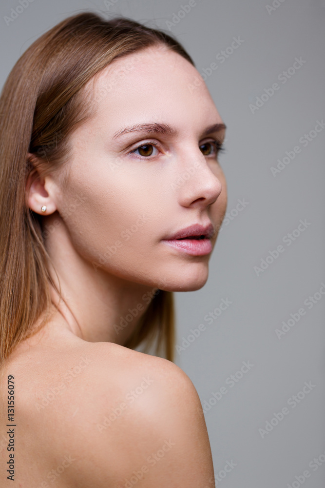 Portrait of dark blond woman Portrait of dark blond woman