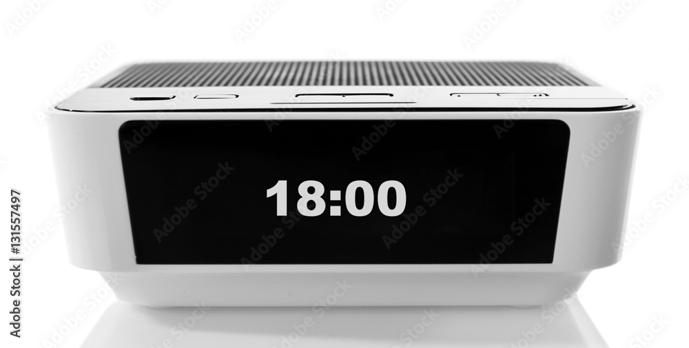 Digital clock isolated on white Digital clock isolated on white