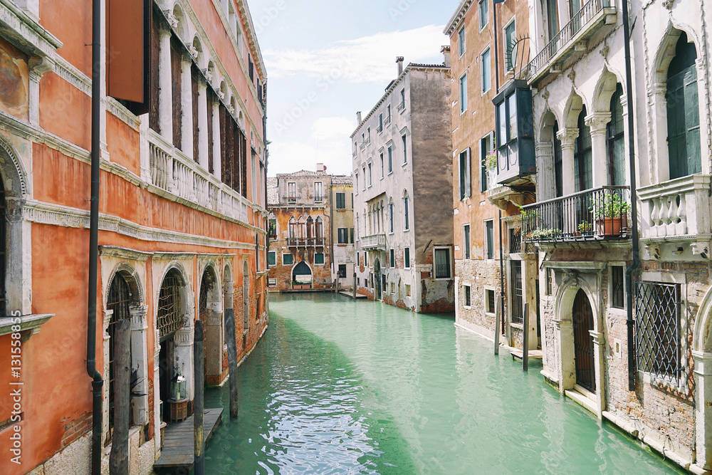 Beautiful view of canal in Venice