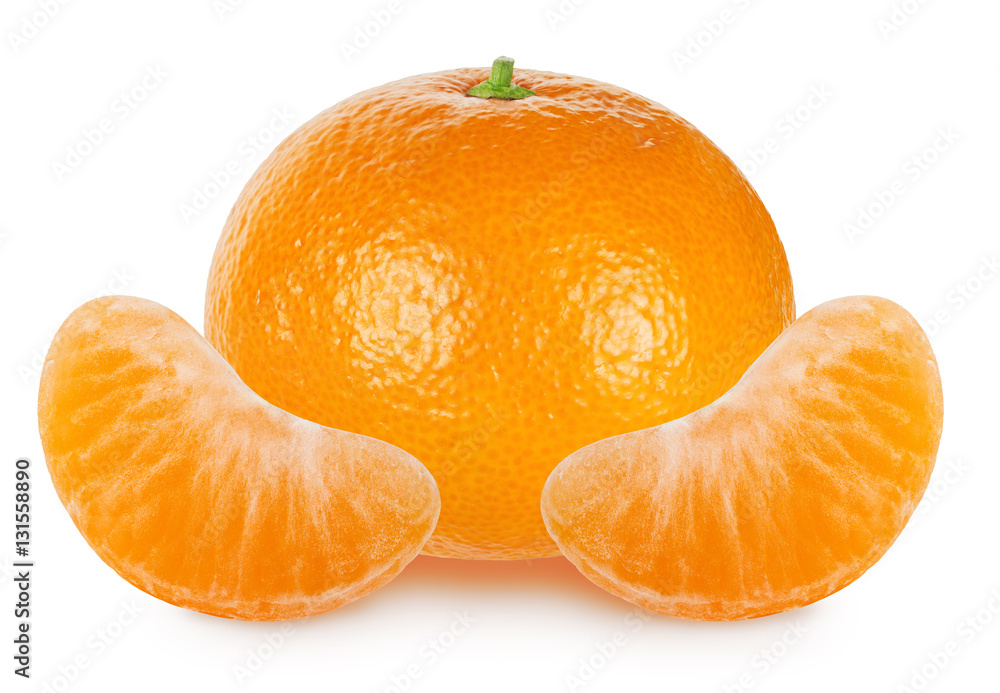 Isolated tangerine or mandarin. Whole and slices of citrus fruit isolated on white background. Tangerine, mandarin, clementine. Clipping path Isolated tangerine or mandarin. Whole and slices of citrus fruit isolated on white background. Tangerine, mandarin, clementine. Clipping path