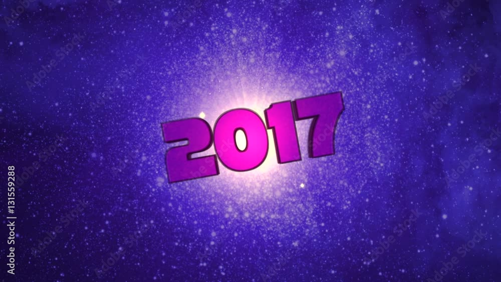 2017 - 3D Text Galaxy Loopable Animation Background 2017 - 3D Text Galaxy Loopable Animation Background