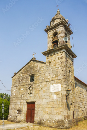 Facade of San Xoan church in Baion © Arousa