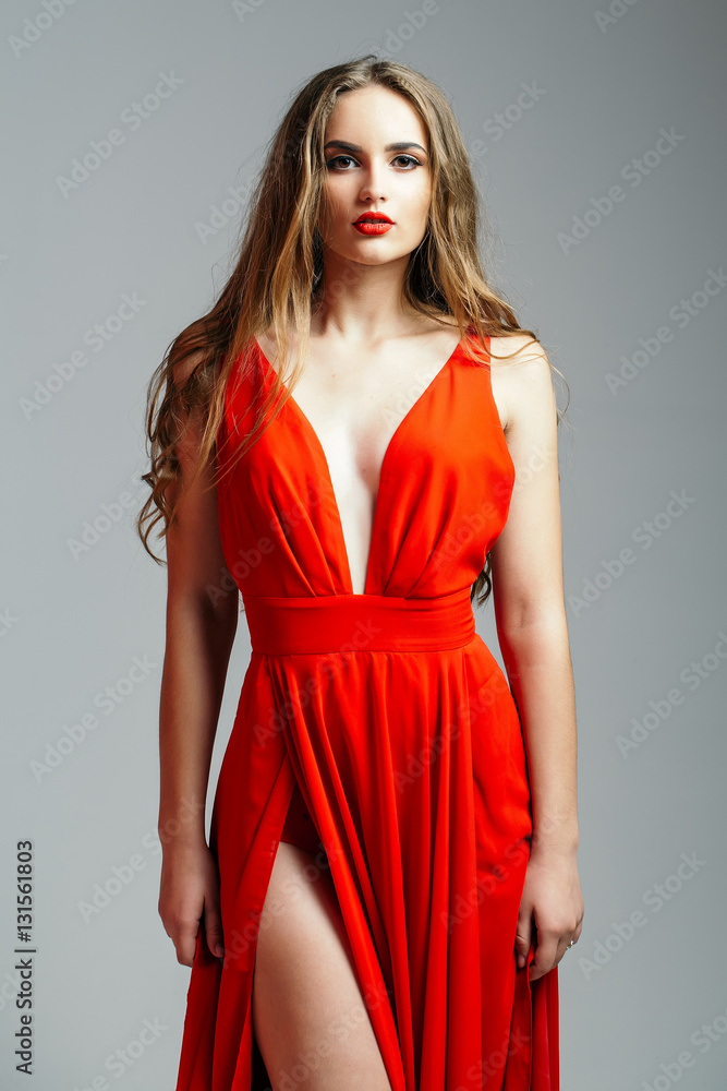Sexy girls in red dress cheap