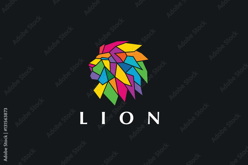 Fototapeta premium Lion Logo, Vector logo template.