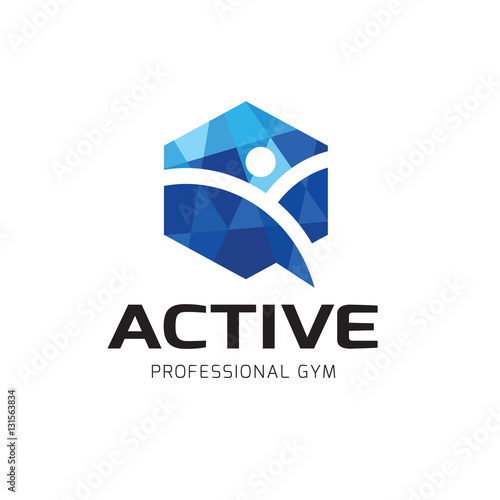 Active people logo design template