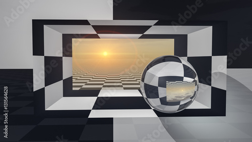 Window Checkered Portal