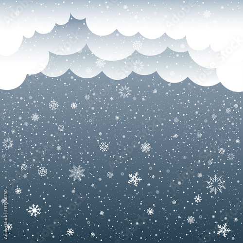 cartoon clouds snow