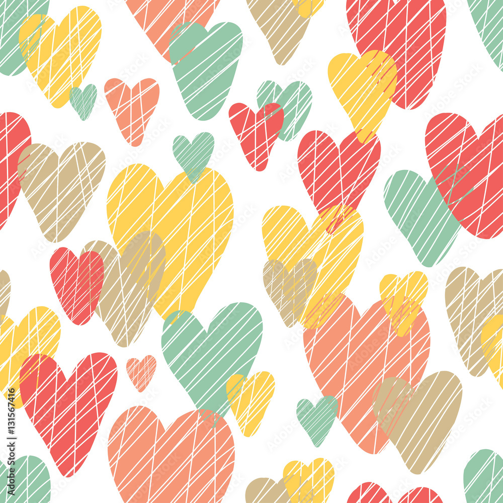 Hearts. Seamless pattern can be used for wallpaper, pattern fills, web page background, surface textures. Hearts. Seamless pattern can be used for wallpaper, pattern fills, web page background, surface textures.