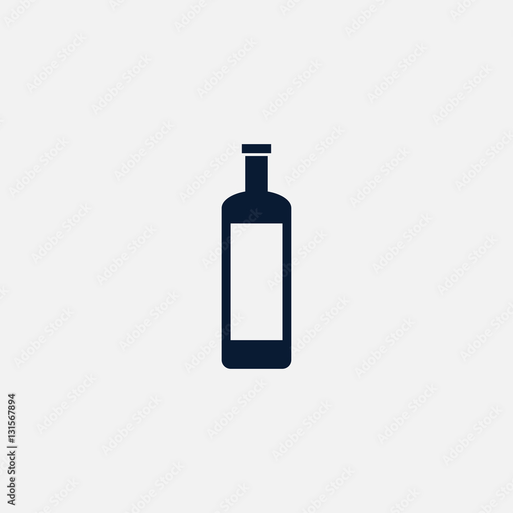 Wine bottle icon simple illustration