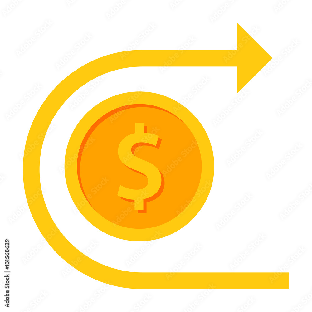 Revert money transaction, chargeback, refund vector icon Revert money transaction, chargeback, refund vector icon