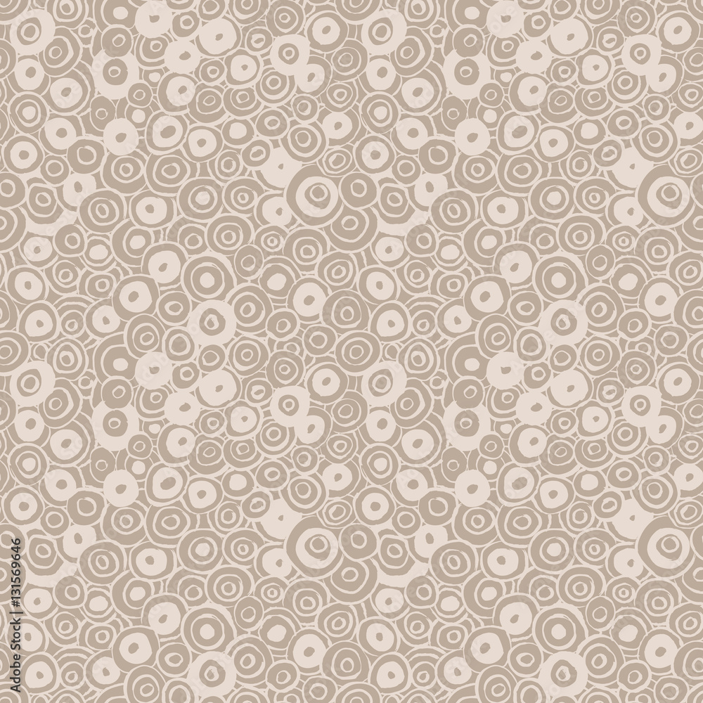 Seamless pattern with hand drawn grunge circles. Ink illustration. Hand drawn ornament for wrapping paper.