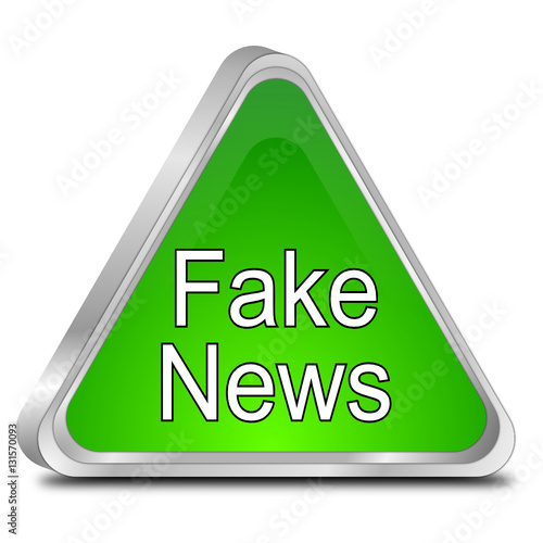 Fake News warning sign - 3D illustration