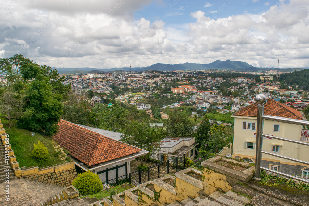 Dalat city view - mountain province in Vietnam