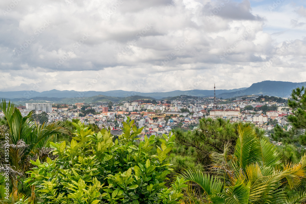 Dalat city view - mountain province in Vietnam