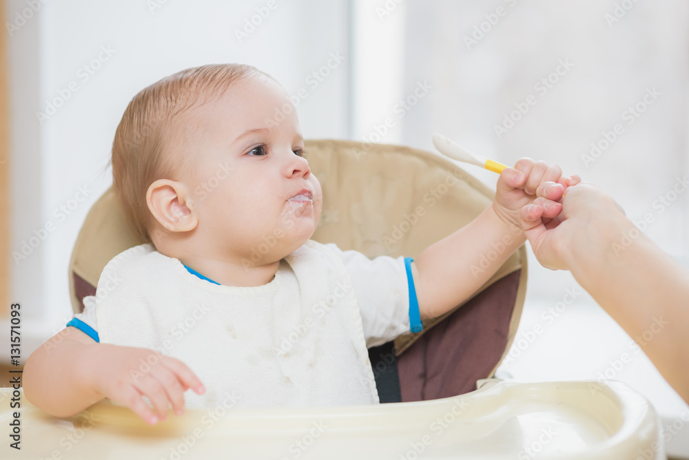 mother feeding her baby breast porridge day mother feeding her baby breast porridge day