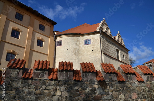 Cuadro en lienzo Citizens brewery in Tabor, Czech Republic in sunny autumn day