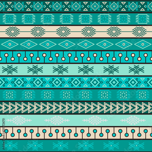 Tribal knitted seamless pattern, indian or african ethnic patchwork style