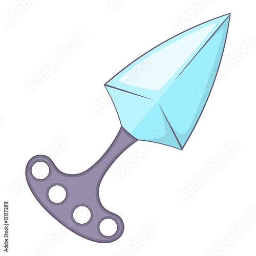Brass knuckles with knife icon. Cartoon illustration of brass knuckles with knife vector icon for web design