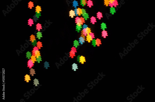 Christmas trees sign in night background