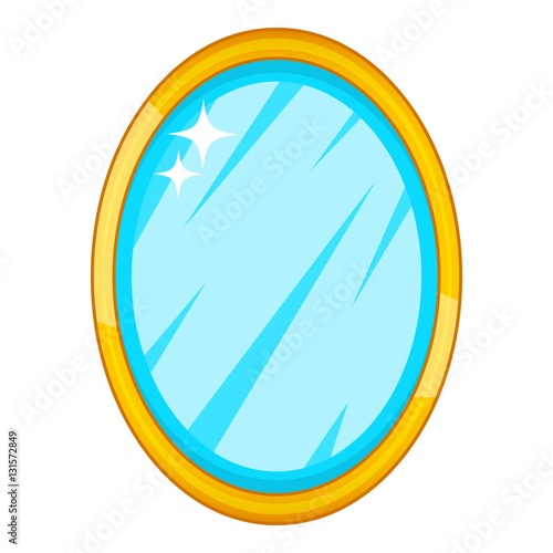 Mirror icon. Cartoon illustration of mirror vector icon for web design