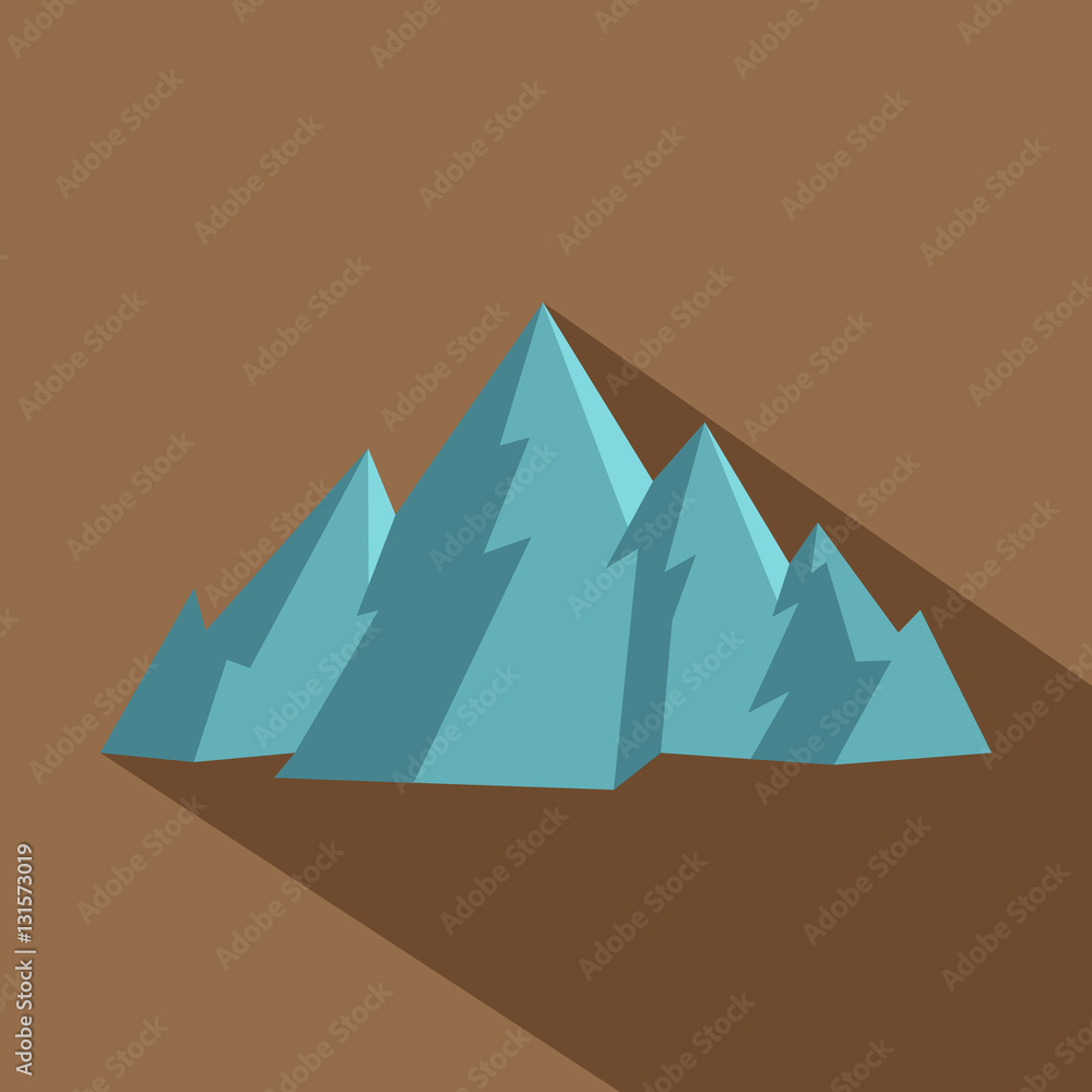 Mountain icon. Flat illustration of mountain vector icon for web Mountain icon. Flat illustration of mountain vector icon for web