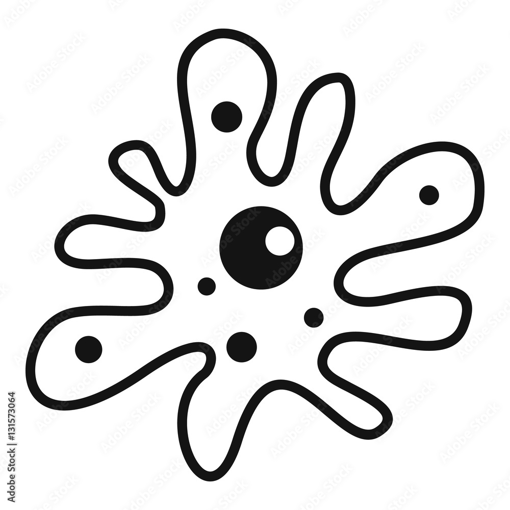 Amoeba icon. Simple illustration of amoeba vector icon for web