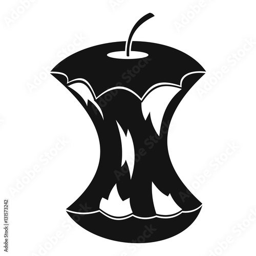 Apple core icon. Simple illustration of apple core vector icon for web