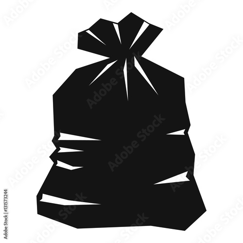 Garbage bag icon. Simple illustration of garbage bag vector icon for web