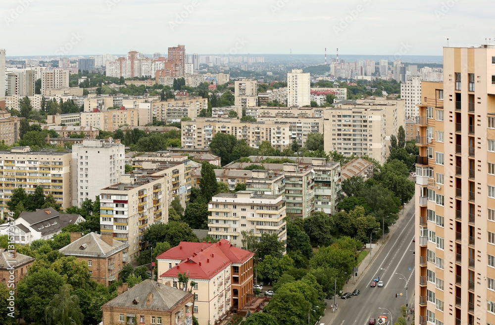 Fototapeta premium City landscape and buildings
