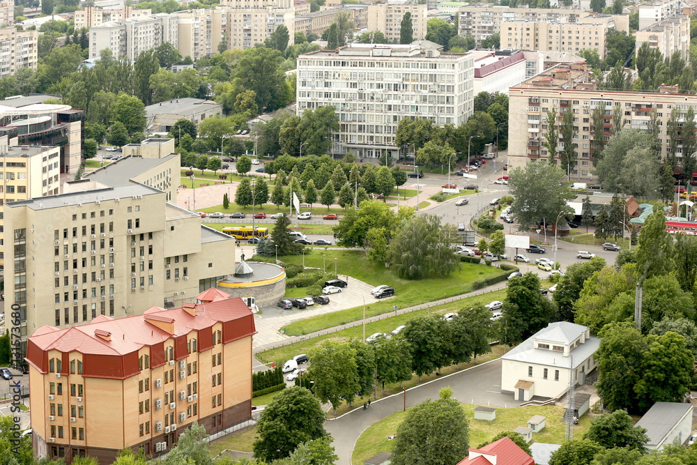 Fototapeta premium City landscape and buildings
