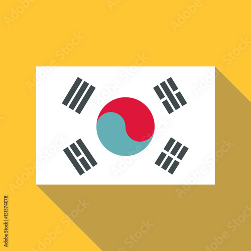 Wallpaper Mural Korean flag icon. Flat illustration of korean flag vector icon for web Torontodigital.ca