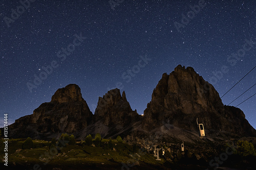 Group of the Langkofel, Dolomites in the summer night © Massimo De Candido