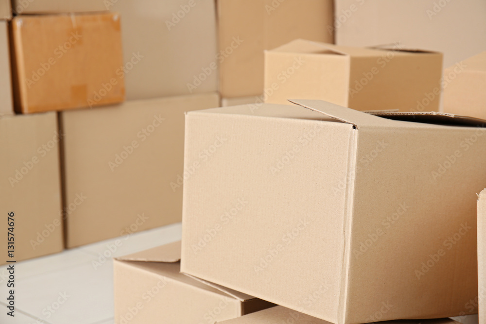 Carton boxes, closeup Carton boxes, closeup