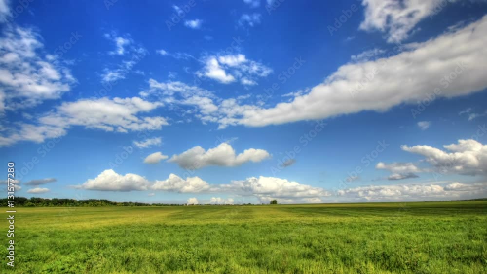 Timelapse summer landscape with clouds. Timelapse summer landscape with clouds.